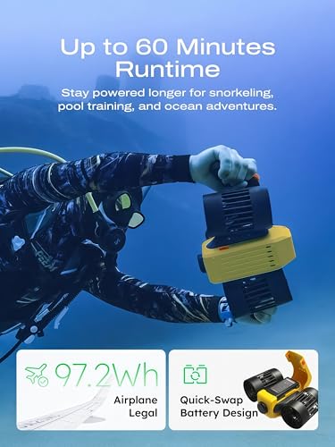 Dual-Motor Underwater Scooter for Diving & Snorkeling