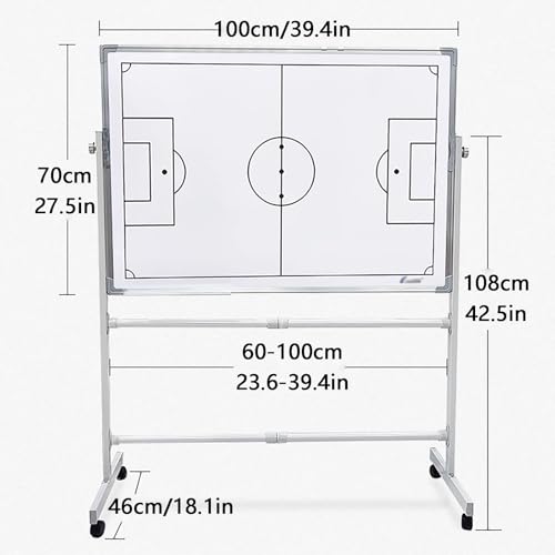 Magnetic Soccer Coaching Tactics Board with Wheels