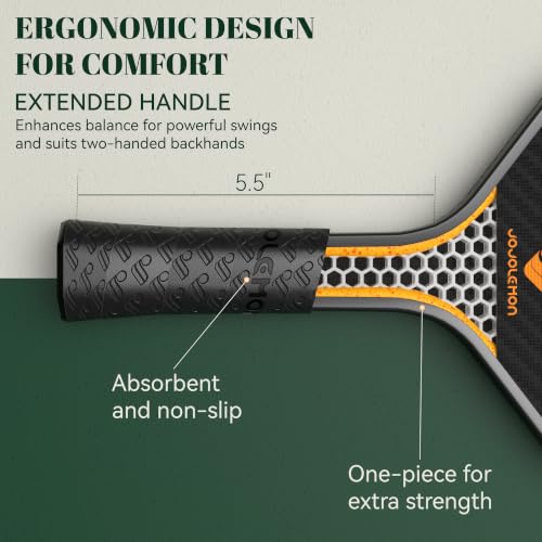 16mm Carbon Fiber Pickleball Paddle for Spin & Control
