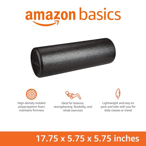 18-Inch High-Density Foam Roller for Exercise & Muscle Recovery