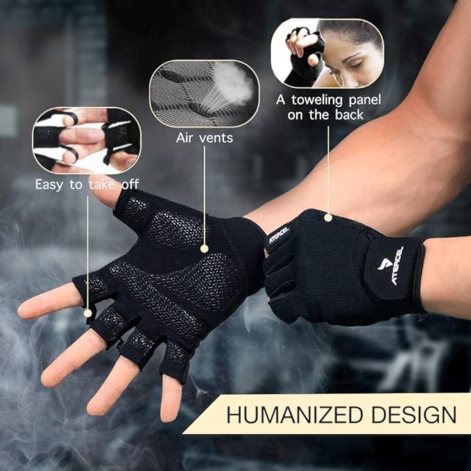 Breathable Workout Gloves for Weightlifting, Cycling & Training