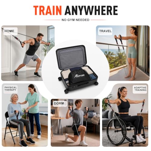 150 lb Resistance Band Set with Handles for Home Workouts