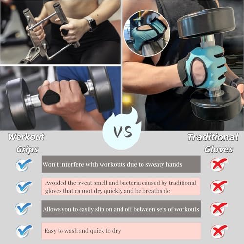 Ergonomic Anti-Slip Workout Grips for Strength Training