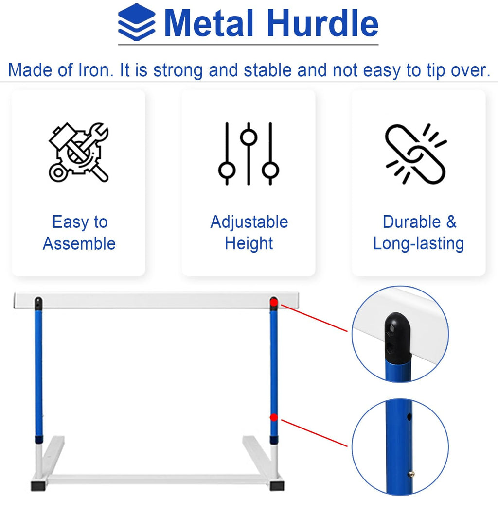 30–42 Inch Adjustable Hurdles for Athletic Speed Training
