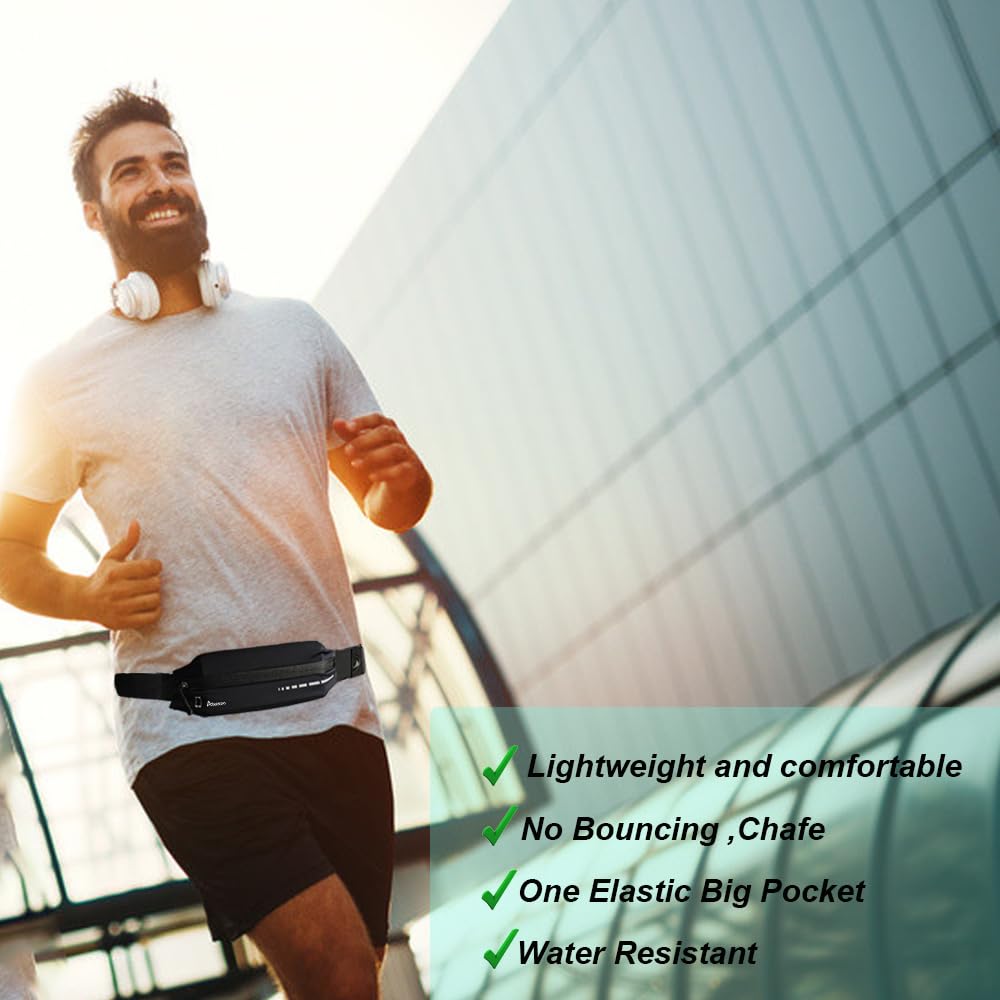 Slim Running Waist Belt with Phone Holder for Men & Women
