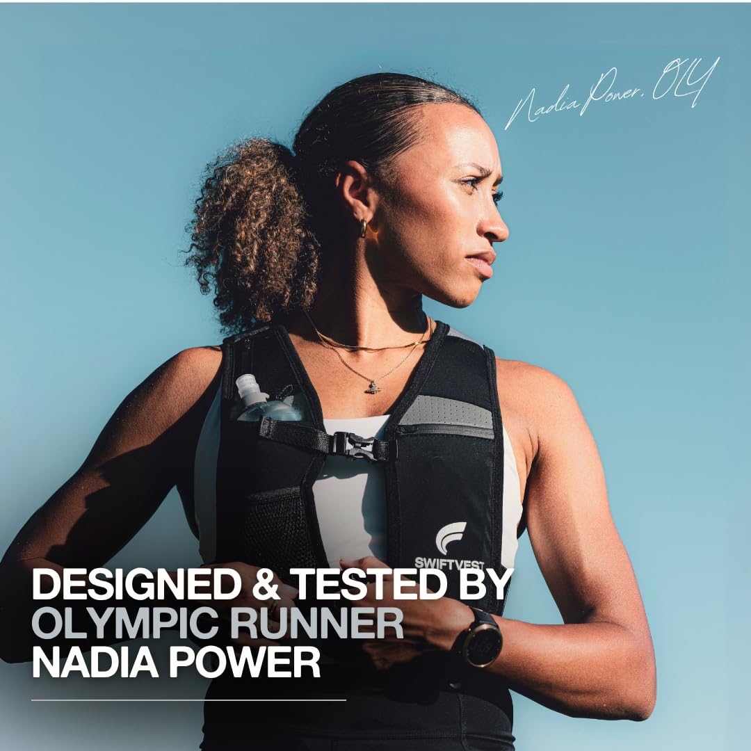 Reflective Running Hydration Vest with 500ml Water Bottle