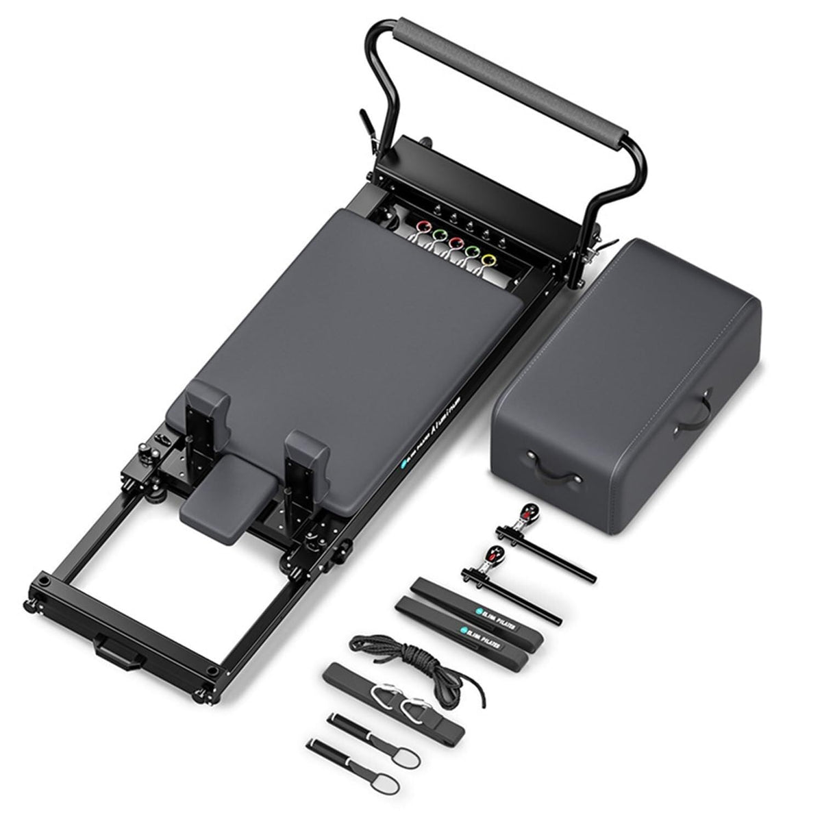 Aluminum Pilates Core Bed with Foot Bar & Adjustable Storage