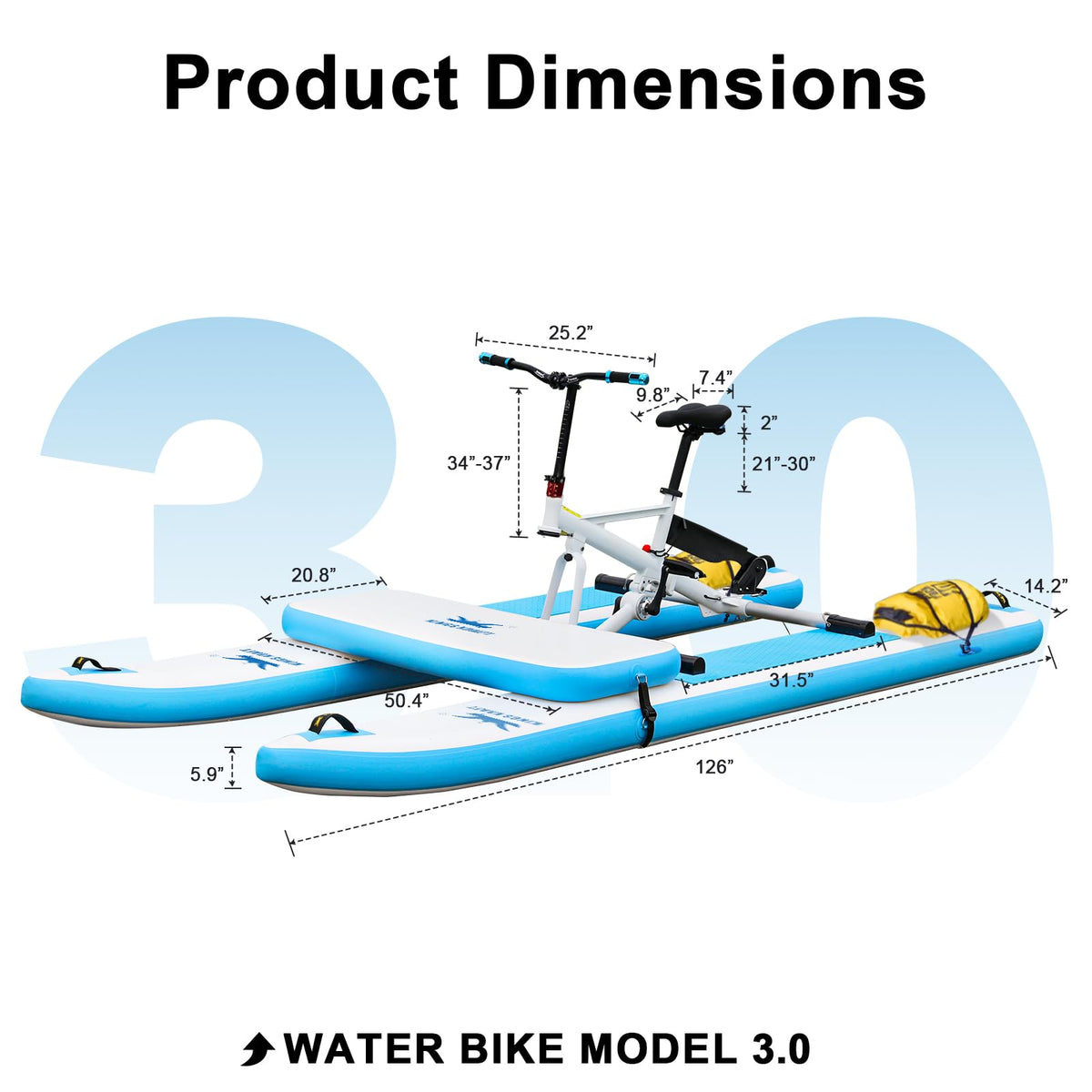 Inflatable Water Bicycle Pedal Boat for Lakes & Recreation