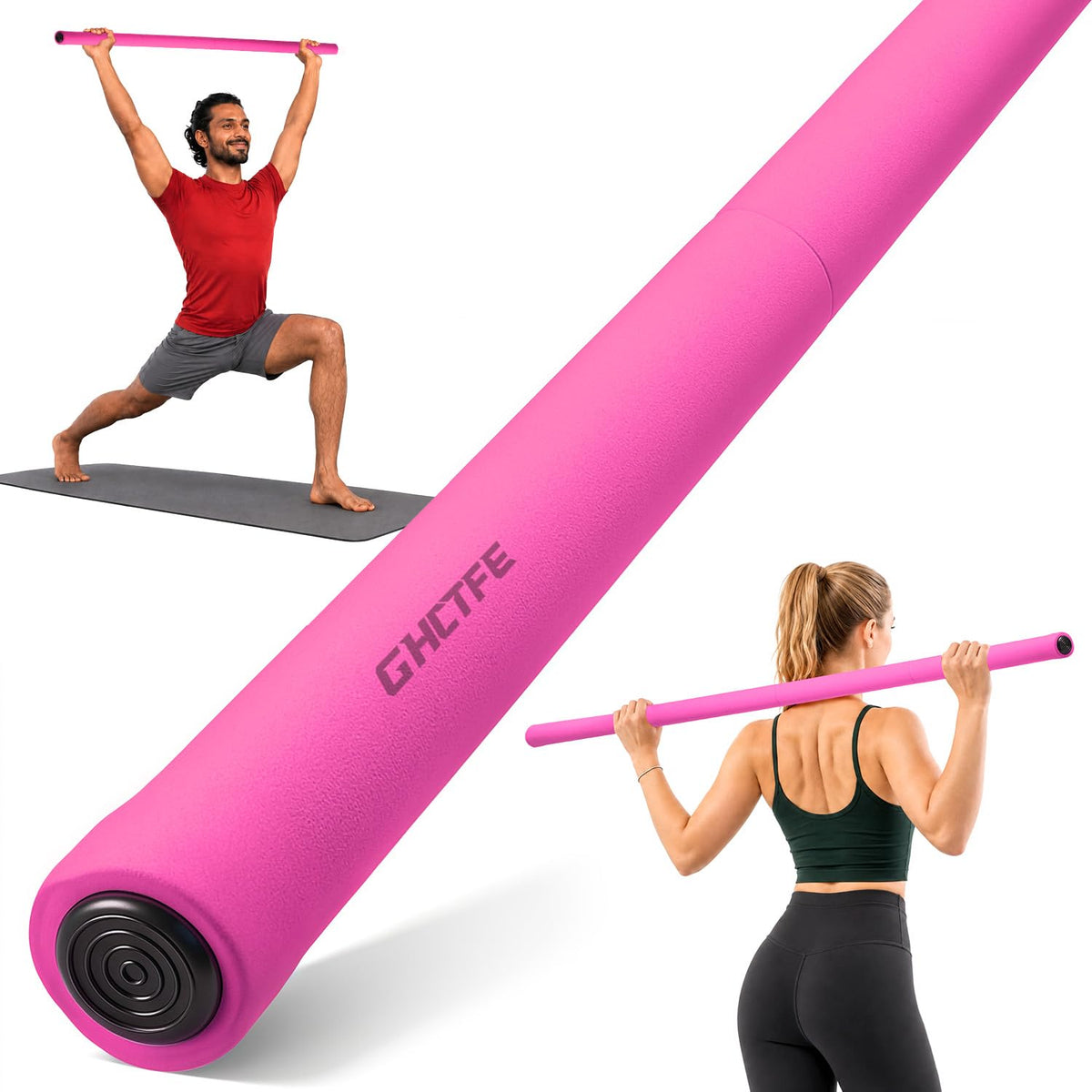 Adjustable Yoga Mobility Stick for Stretching & Balance Training