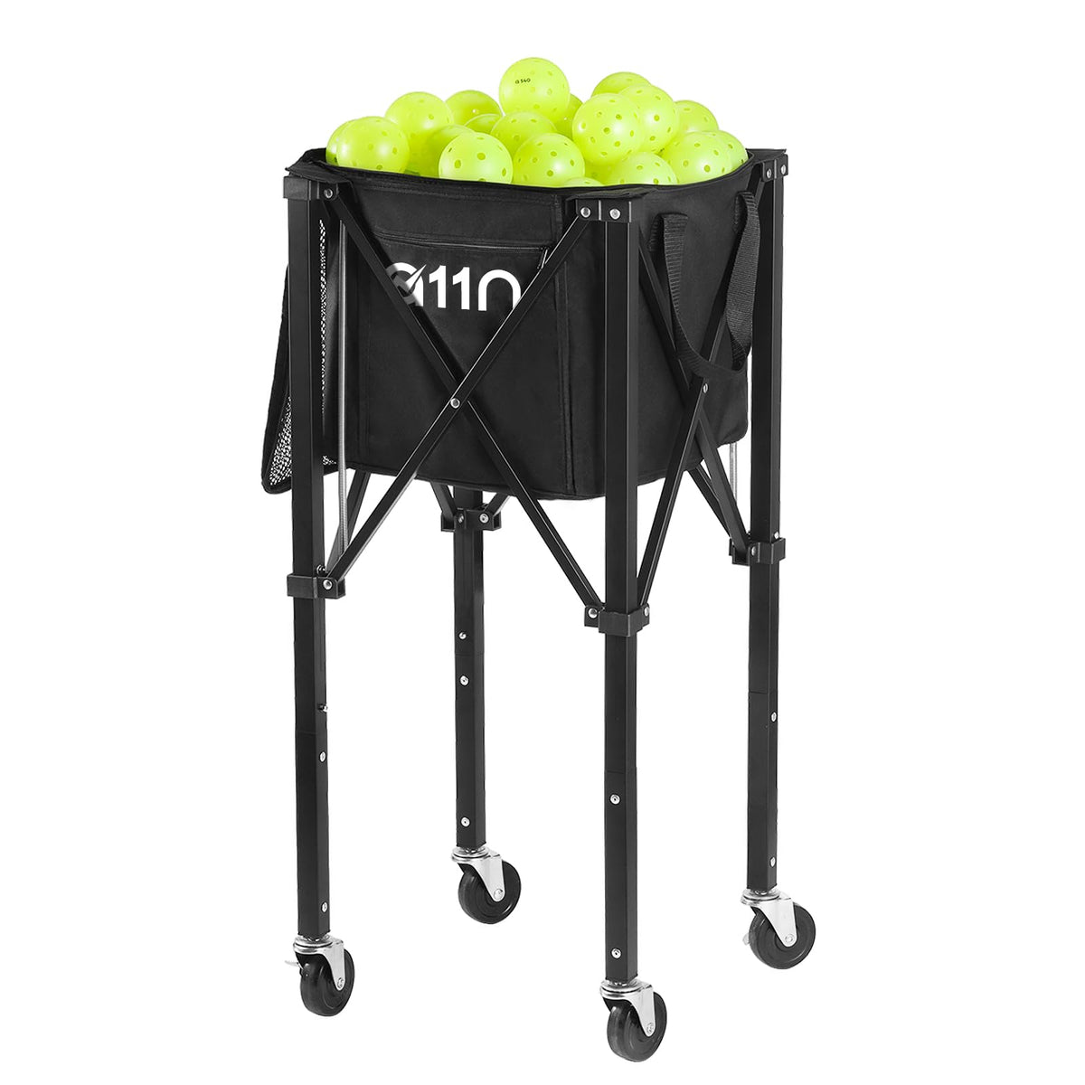 Foldable Tennis & Pickleball Ball Hopper Cart with Wheels