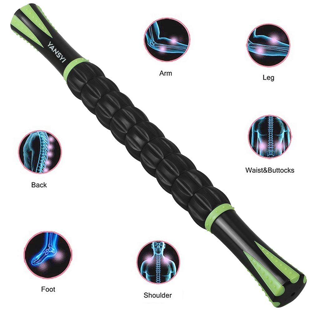 9-Roller Deep Tissue Massage Stick for Muscle Recovery