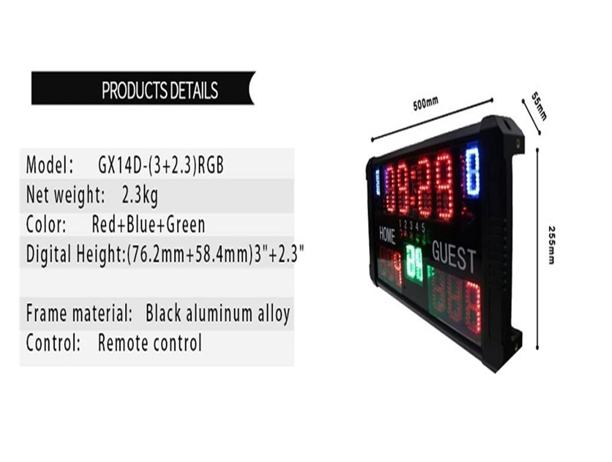 LED Digital Wall-Mount Scoreboard for Multiple Sports