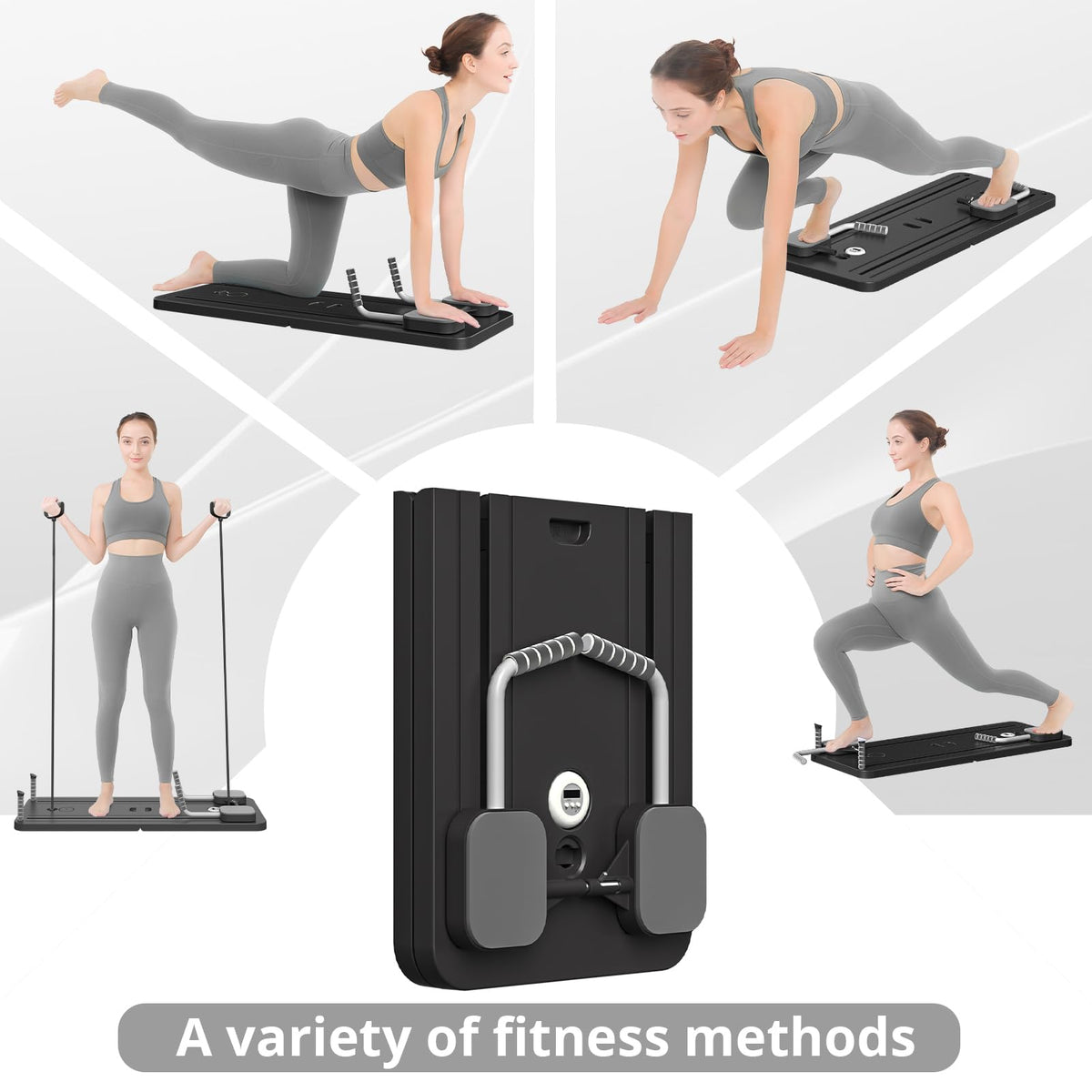 5-in-1 Foldable Pilates Reformer Board for Home Workouts