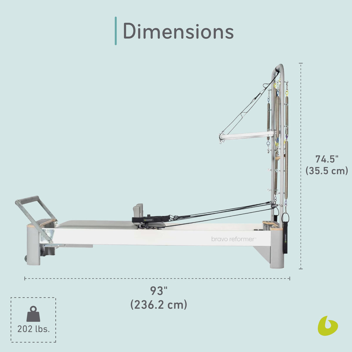 Pilates Reformer Machine with Tower & Mat for Full-Body Training