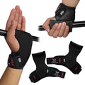 Padded Weightlifting Grips & Wrist Straps for Heavy Lifting