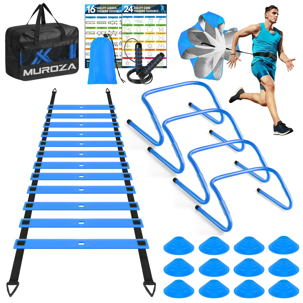 20ft Agility Speed Ladder for Athletic Training & Drills