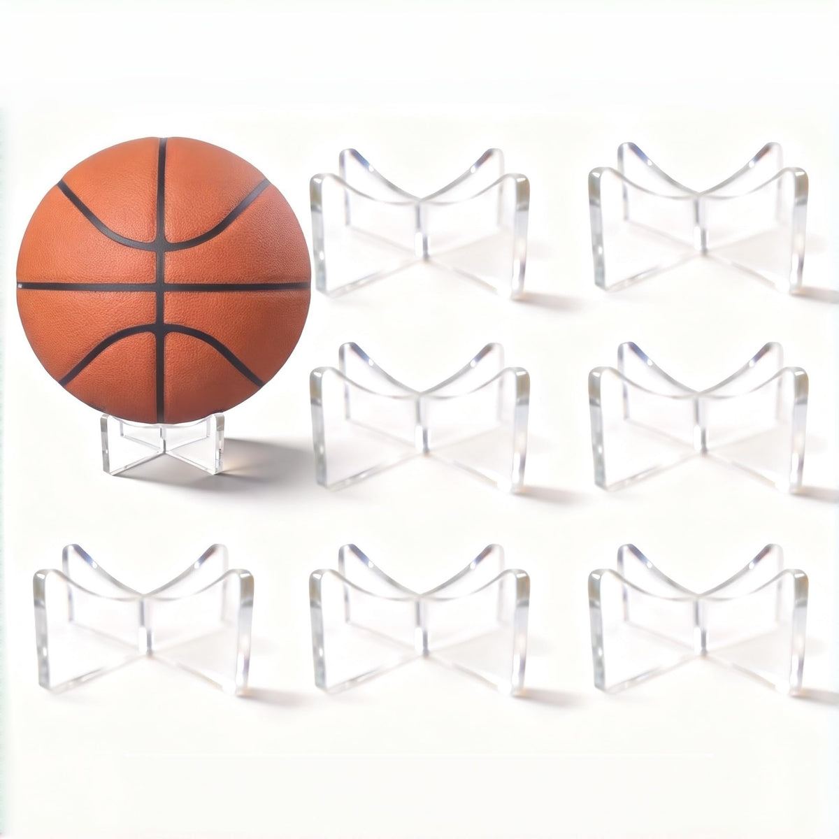 Acrylic Basketball Display Stand & Sports Ball Holder Set