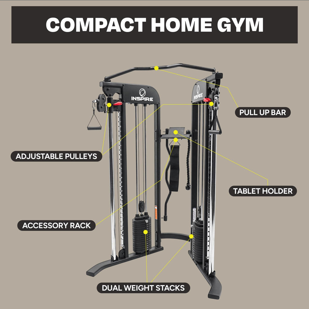 Compact Functional Trainer Cable Machine for Home Gym
