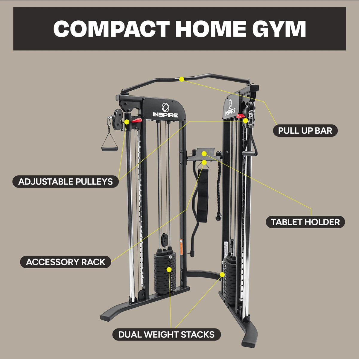 Compact Functional Trainer Cable Machine for Home Gym