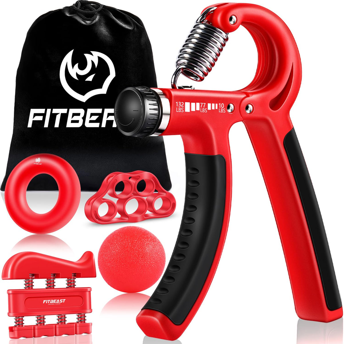 5-Pack Adjustable Hand Grip & Forearm Strengthener Kit