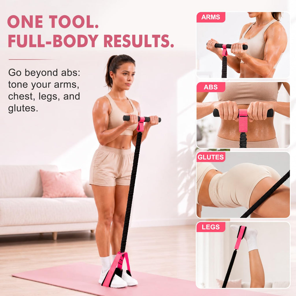 Pedal Resistance Band with Handles for Home Gym Workouts