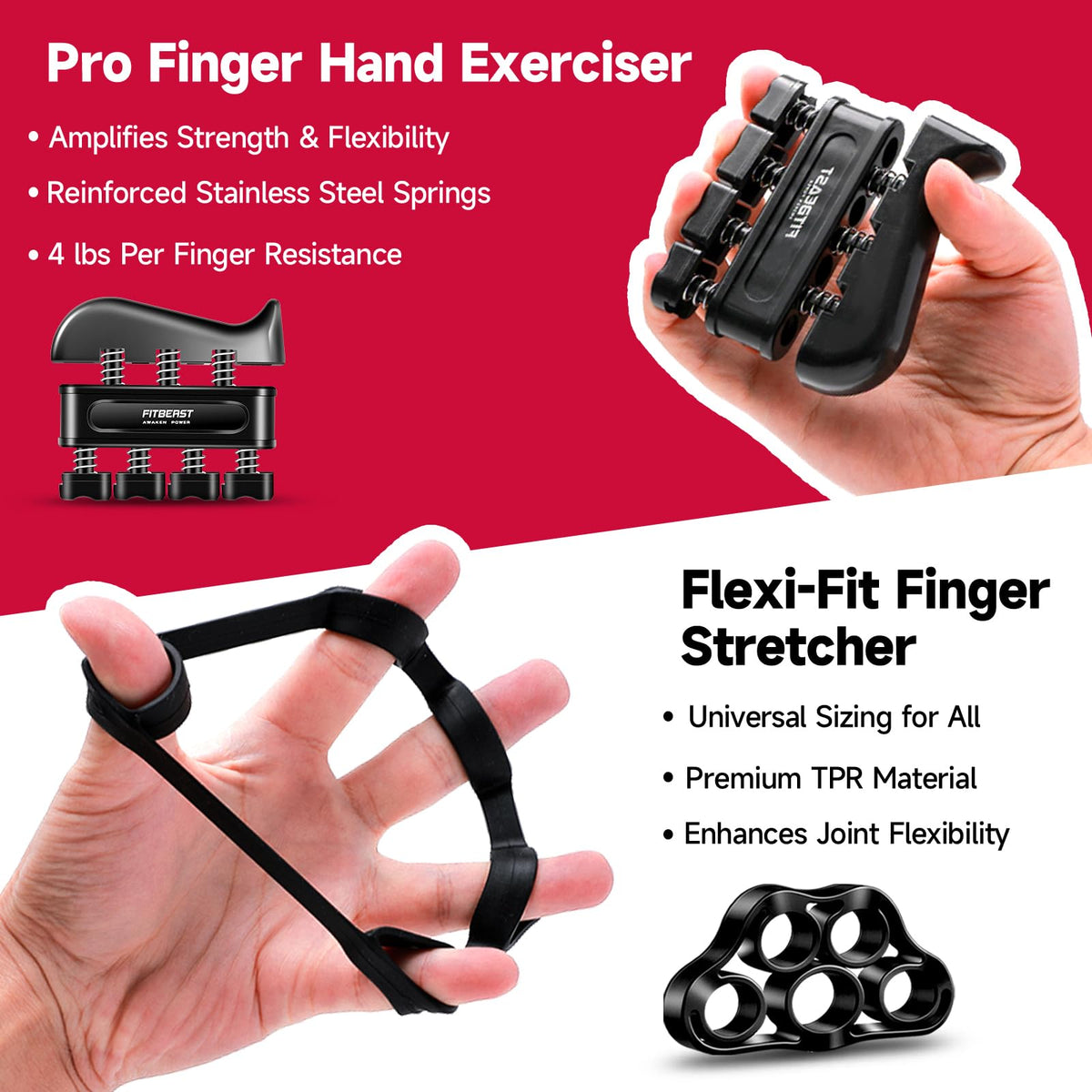 5-Pack Adjustable Hand Grip & Forearm Strengthener Kit