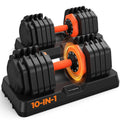 5-in-1 Adjustable Dumbbell Set with Storage Box & Non-Slip Grip