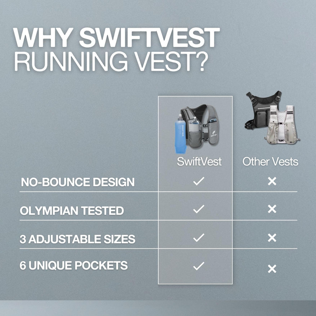 Reflective Running Hydration Vest with 500ml Water Bottle