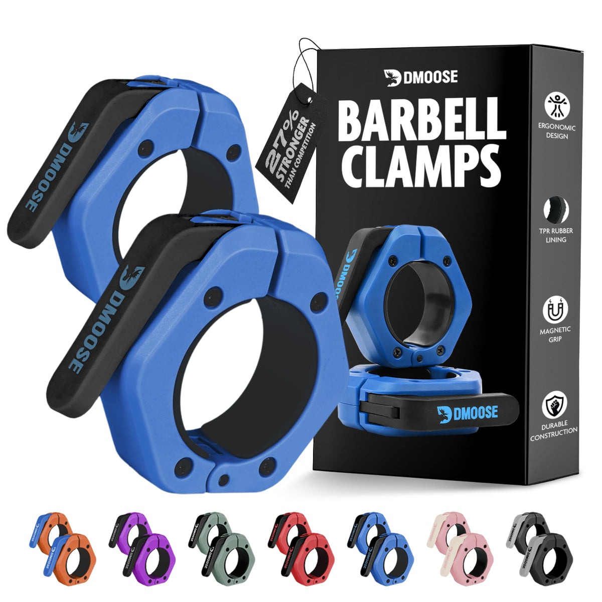 2-Inch Quick-Release Barbell Collars for Weightlifting – Pair