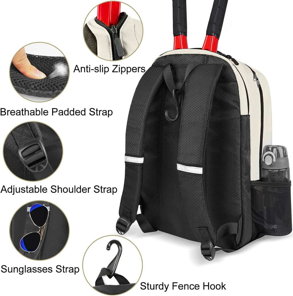 Tennis Backpack for Men & Women with 2-Racket Capacity