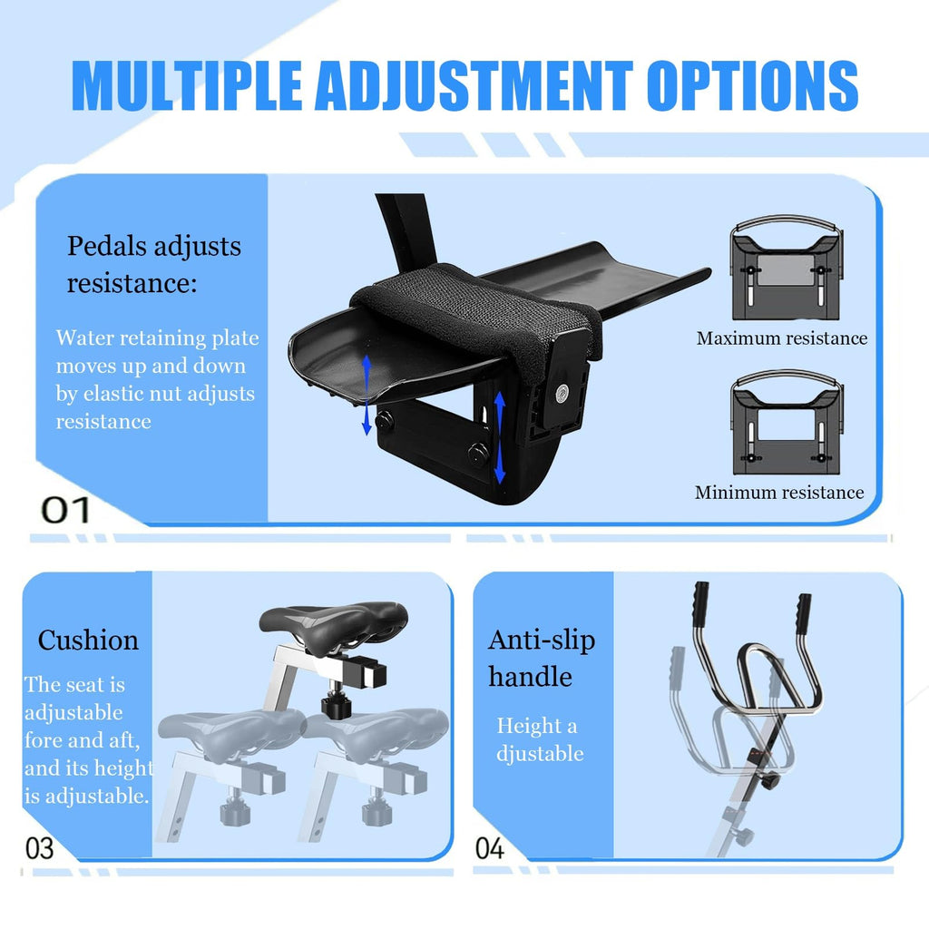 Adjustable Stainless Steel Aquabike for Pool Fitness Training