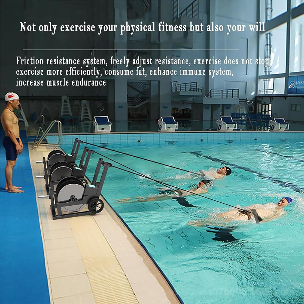 50M Adjustable Resistance Sprint Trainer with Digital Display