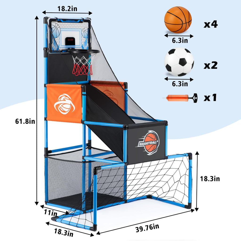 Kids Basketball Arcade Game for Indoor Shooting Practice