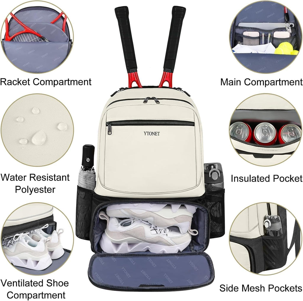 Tennis Backpack for Men & Women with 2-Racket Capacity