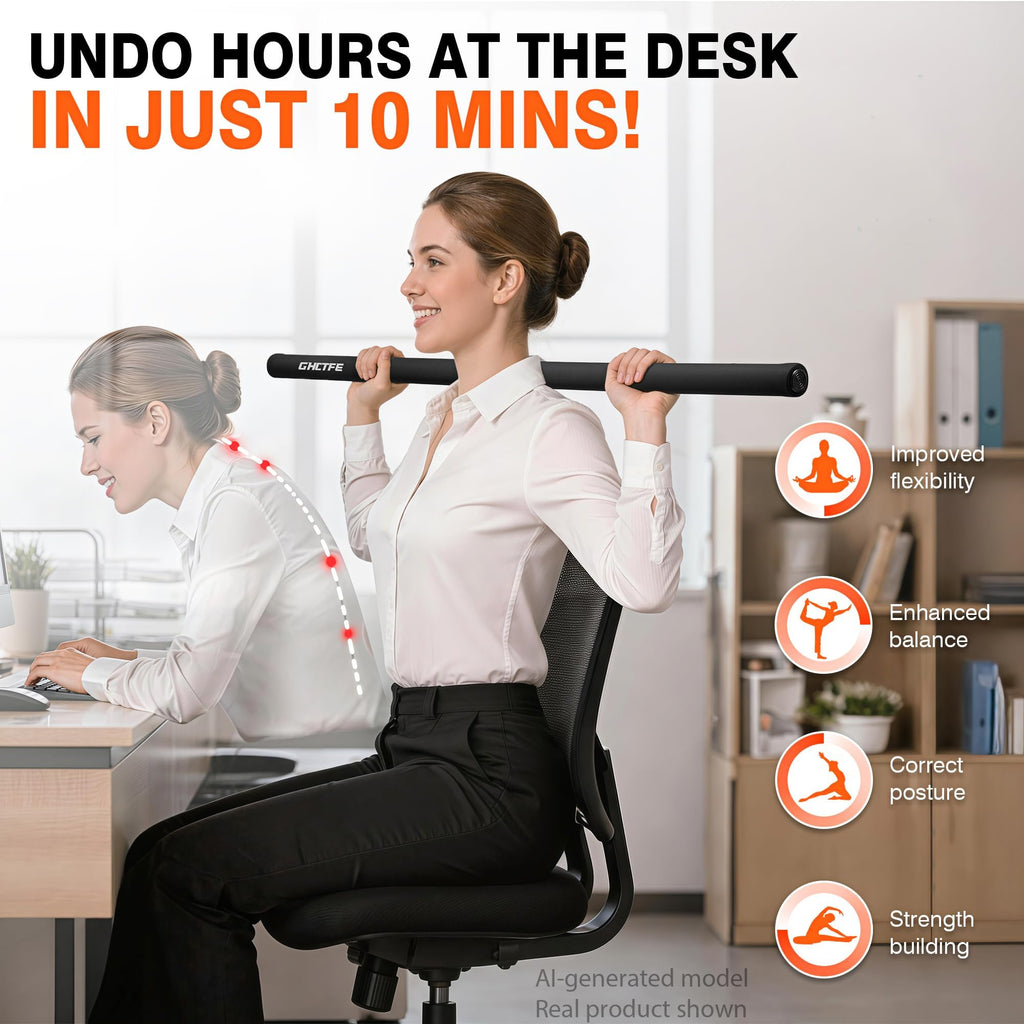 Adjustable Yoga Mobility Stick for Stretching & Balance Training