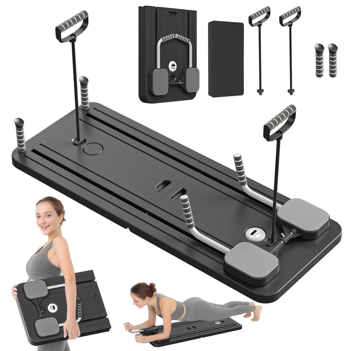 5-in-1 Foldable Pilates Reformer Board for Home Workouts