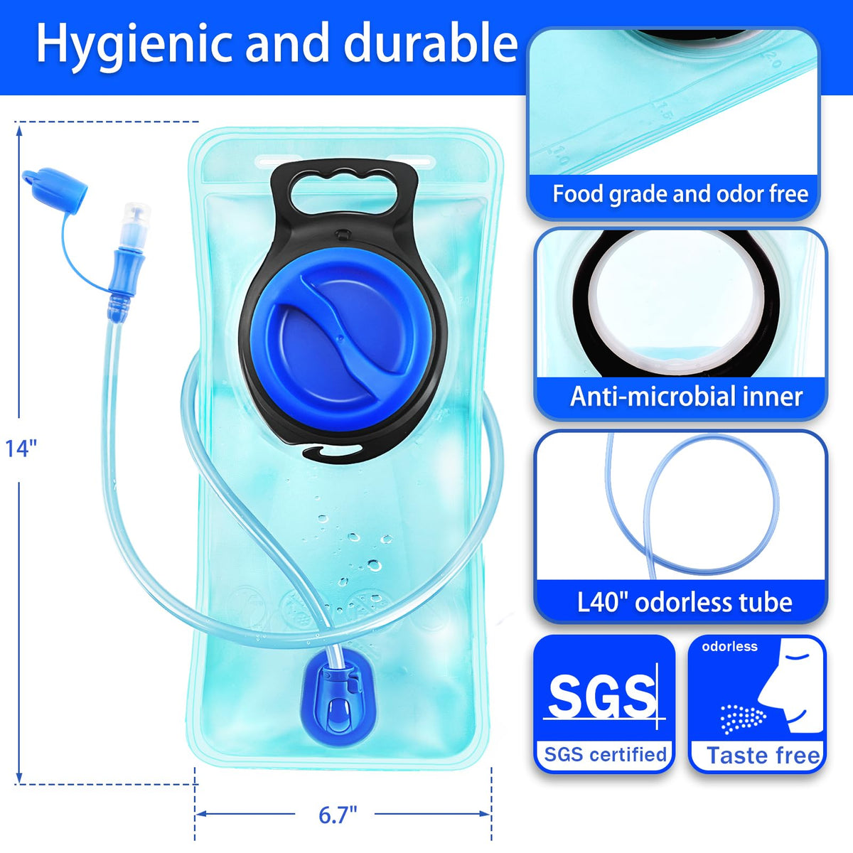 BPA-Free Hydration Bladder Water Reservoir for Outdoor Sports