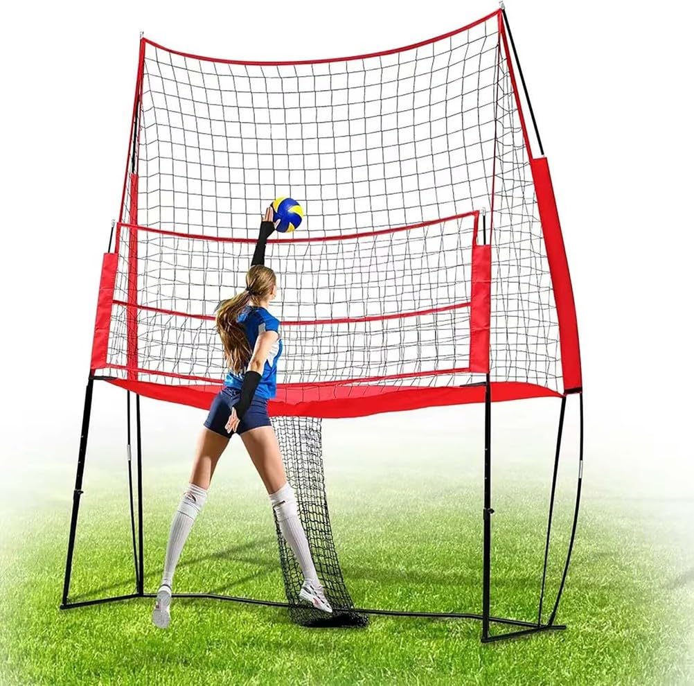 Adjustable Volleyball Training Net with Ball Return System