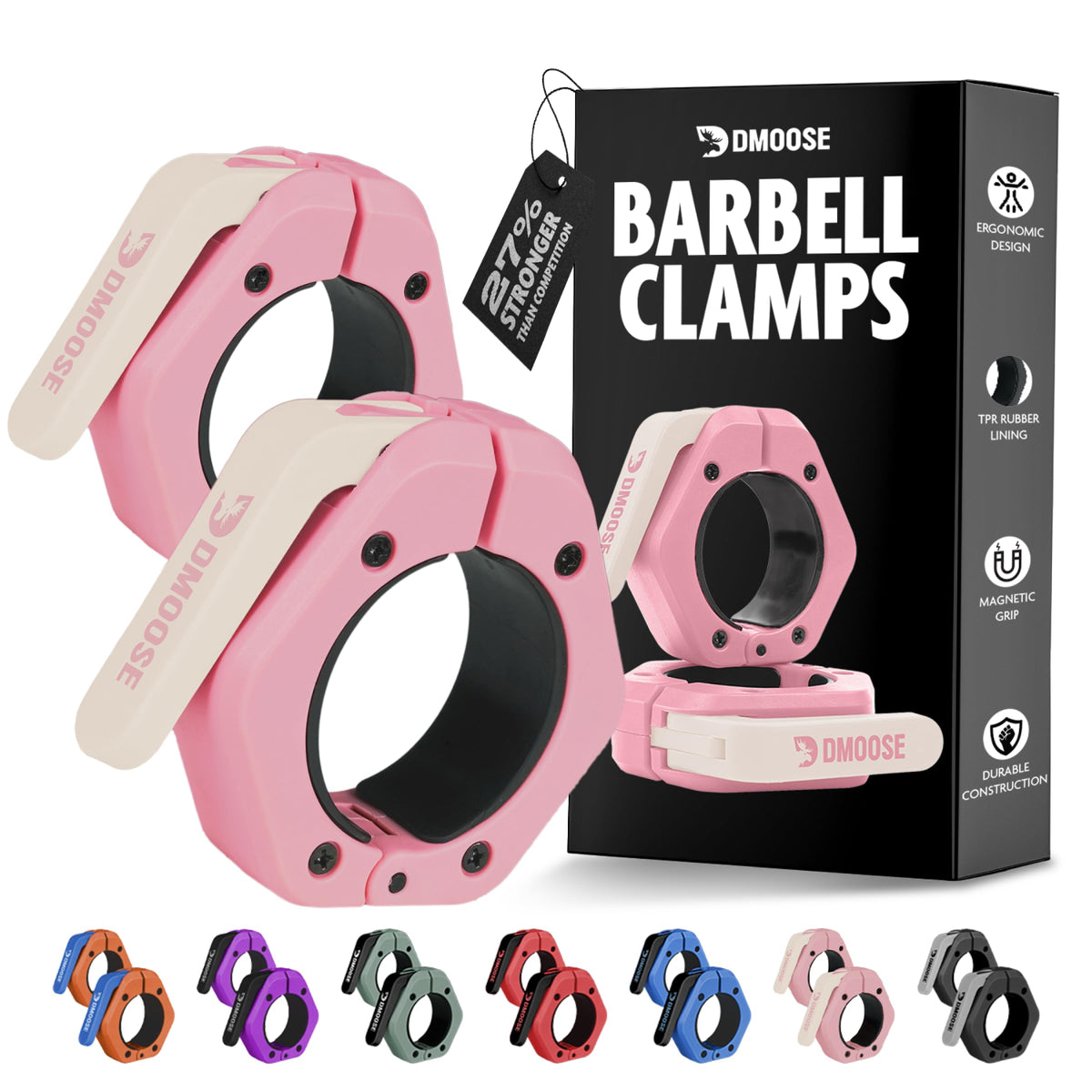 2-Inch Quick-Release Barbell Collars for Weightlifting – Pair