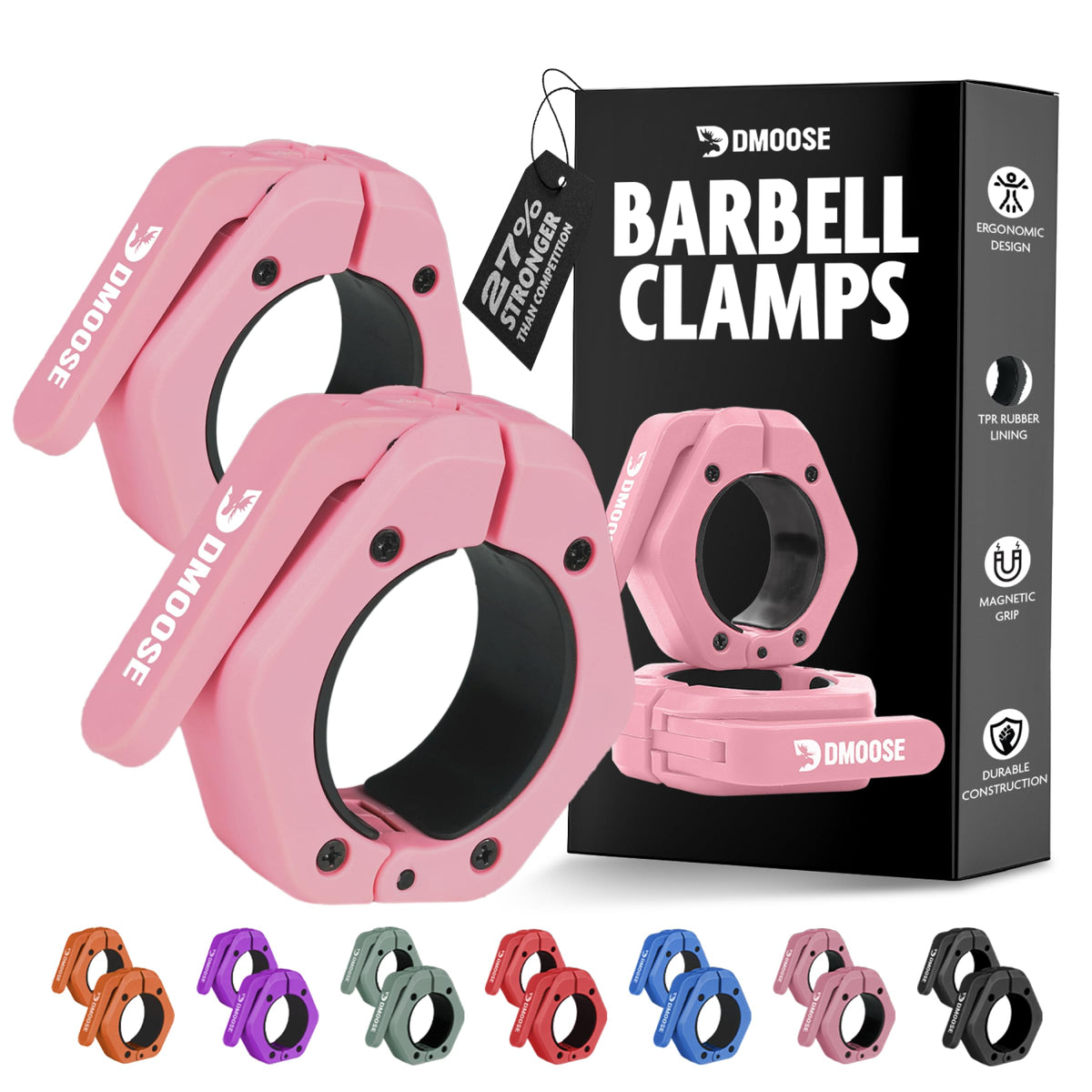 2-Inch Quick-Release Barbell Collars for Weightlifting – Pair