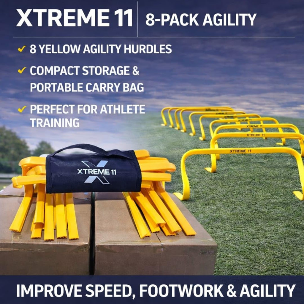 8-Pack Flexible Agility Hurdles for Fitness & Speed Training