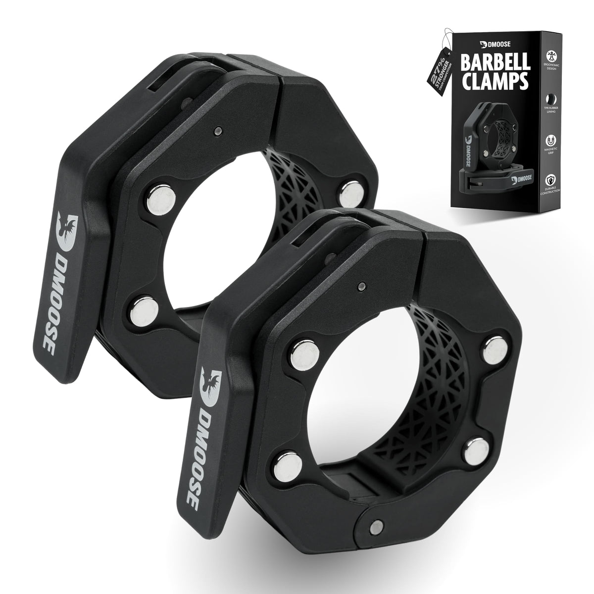 2-Inch Quick-Release Barbell Collars for Weightlifting – Pair