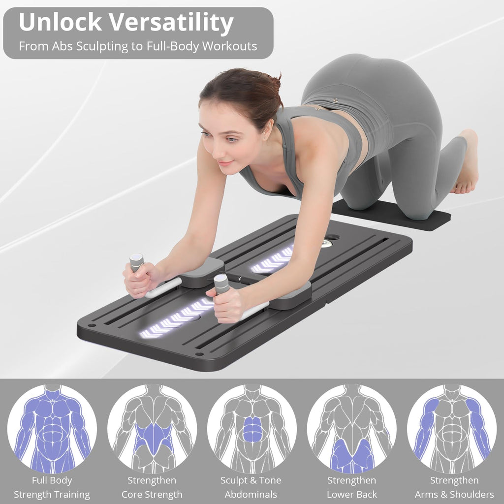 5-in-1 Foldable Pilates Reformer Board for Home Workouts