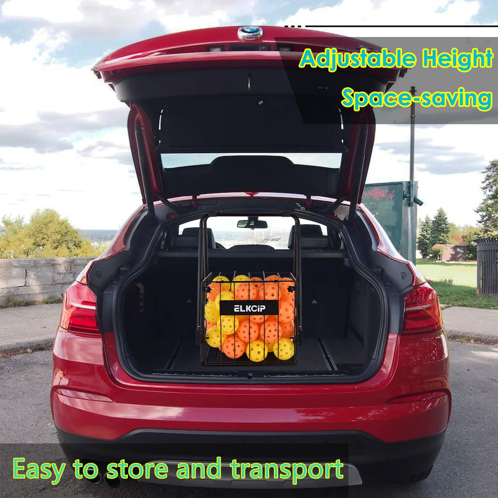 Portable Pickleball & Tennis Ball Hopper Collector Basket