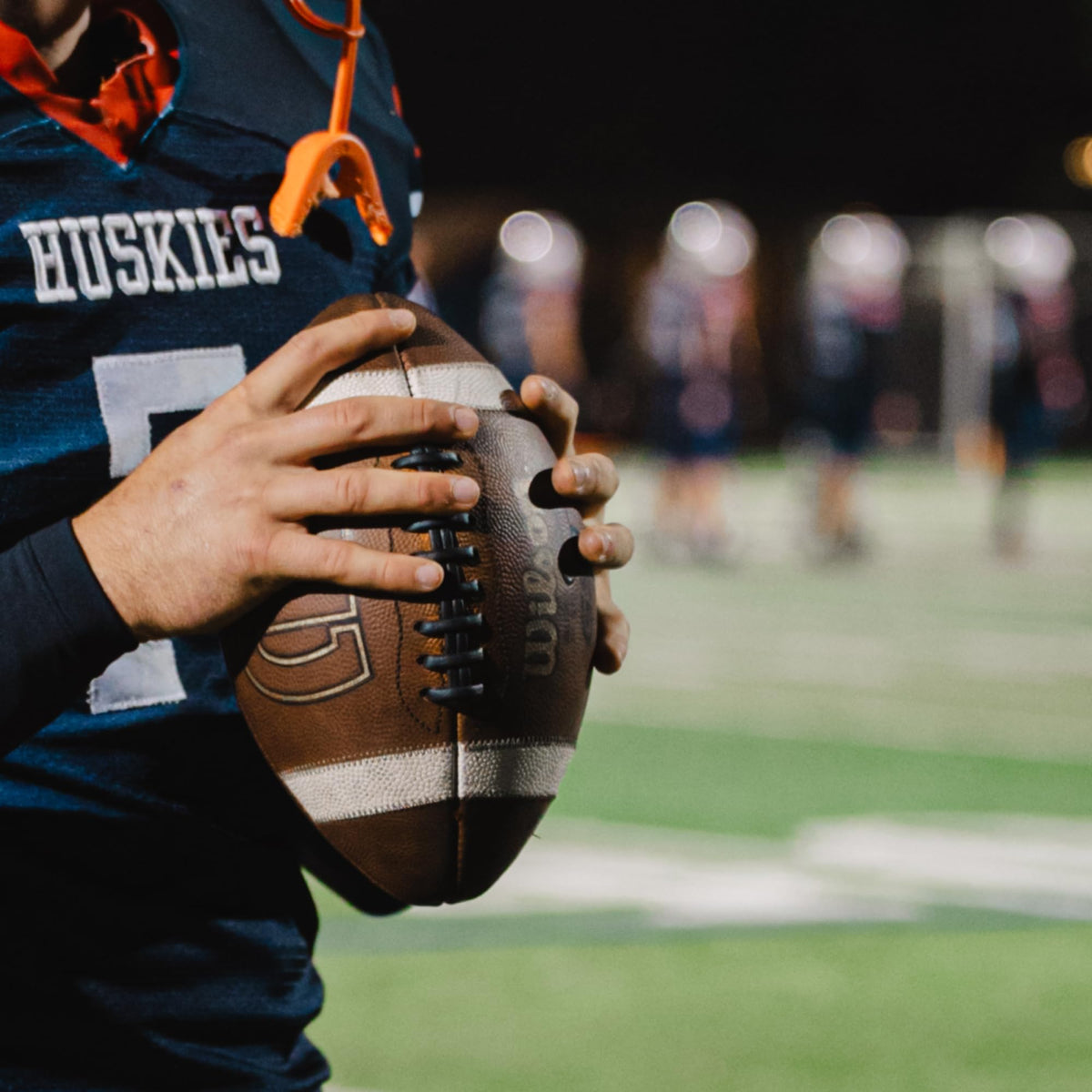 Leather Game Football for Training & Competition – Multiple Sizes