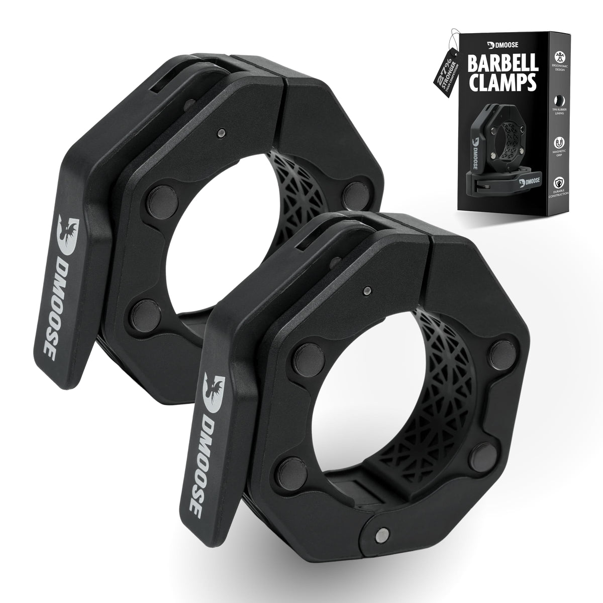 2-Inch Quick-Release Barbell Collars for Weightlifting – Pair