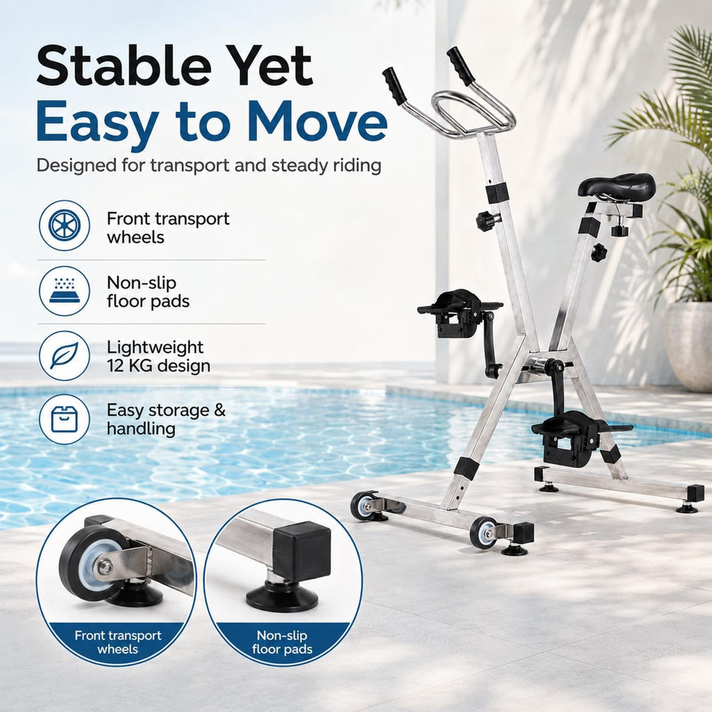 Underwater Aquatic Bicycle with Resistance for Pool Fitness