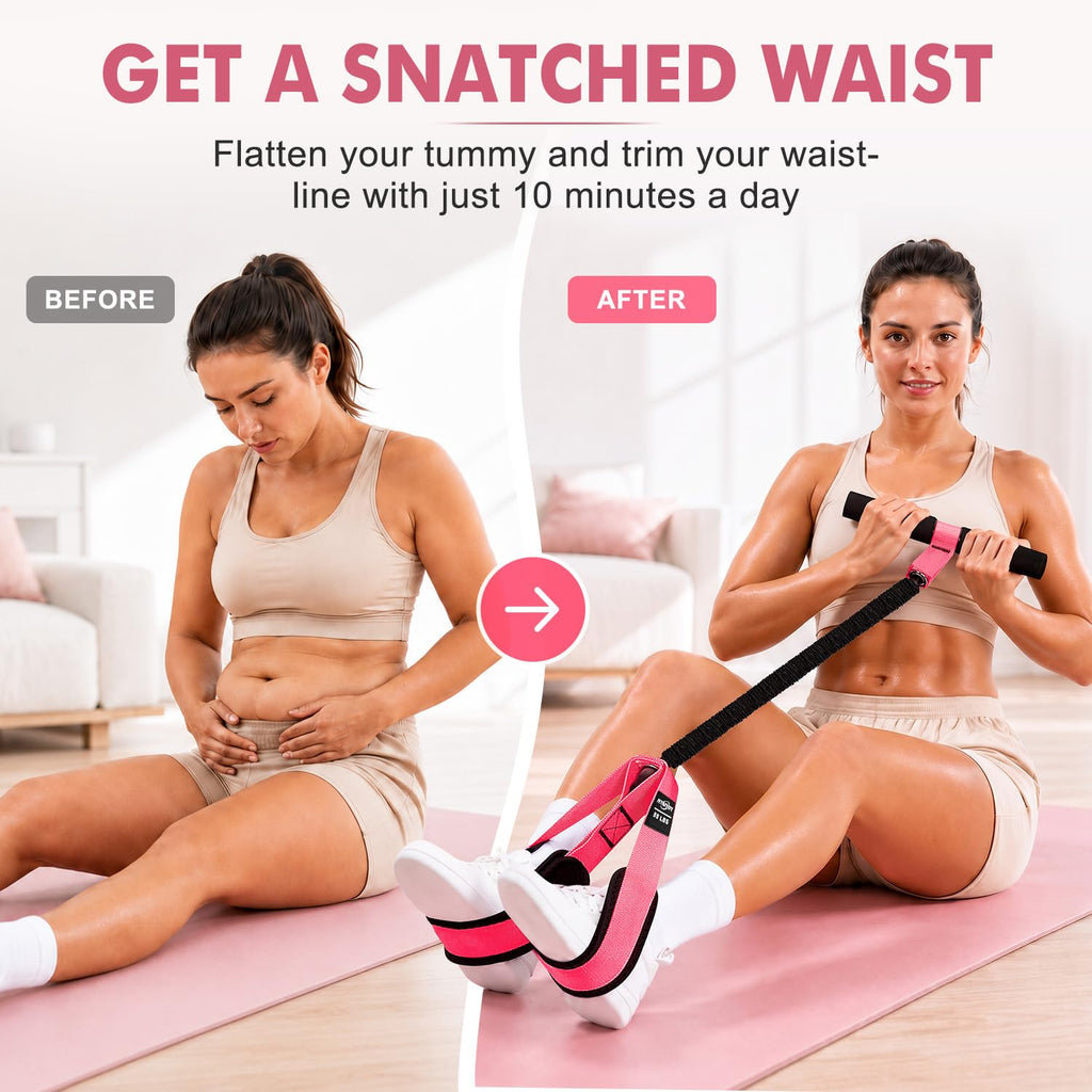 Pedal Resistance Band with Handles for Home Gym Workouts