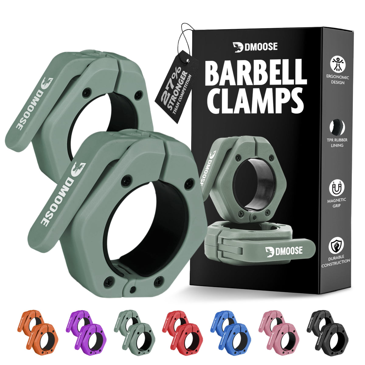 2-Inch Quick-Release Barbell Collars for Weightlifting – Pair