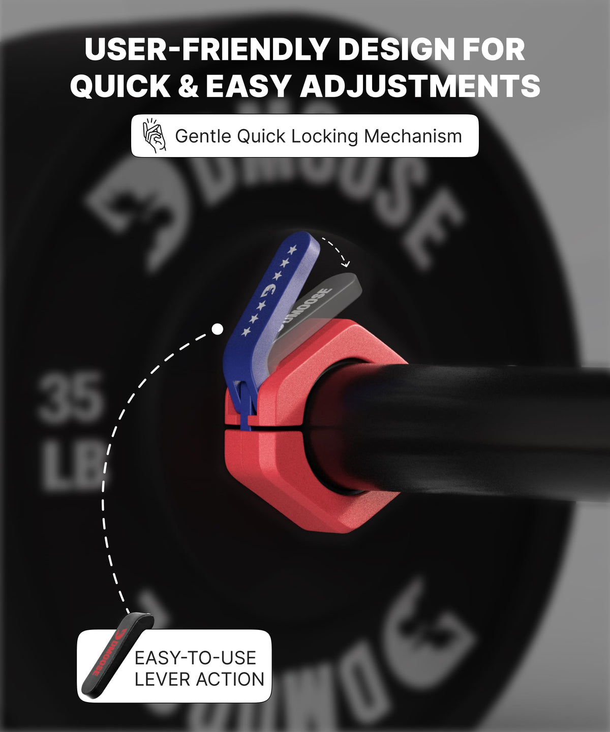 2-Inch Quick-Release Barbell Collars for Weightlifting – Pair